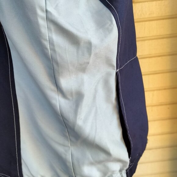 GreenTea Blue Bomber Jacket with Elastic Waistband - Picture 4 of 10